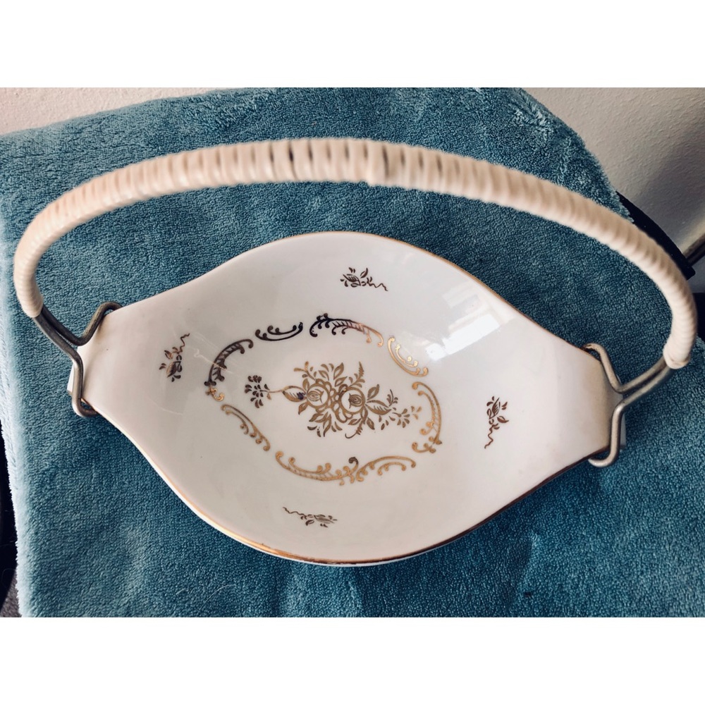VINTAGE! China Serving Dish W/Handle